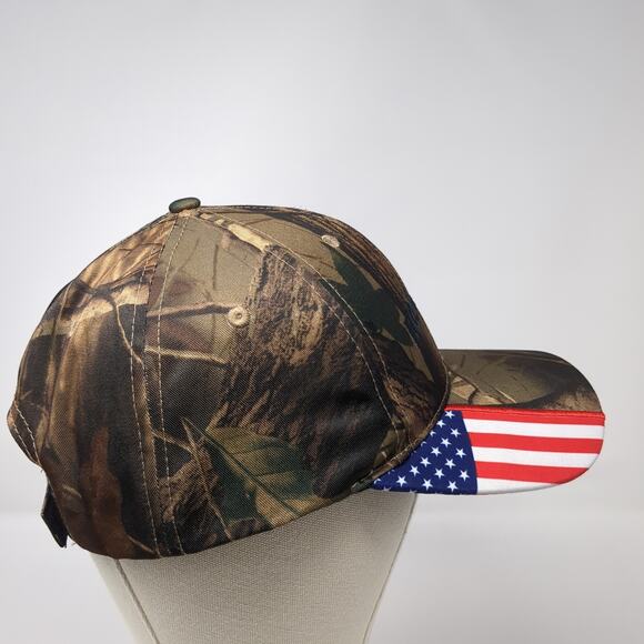 Komatsu U.S. Flag Strapback Baseball Cap Multicolor One Size Adjustable Camo - Picture 5 of 9